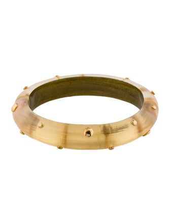 Alexis Bittar Lucite Studded Hinge Bangle Bracelet