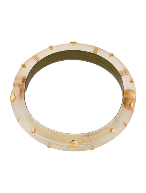 Alexis Bittar Lucite Studded Hinge Bangle Bracelet