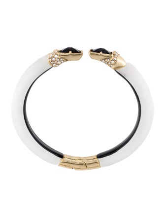 Alexis Bittar Crystal & Lucite Hinge Cuff