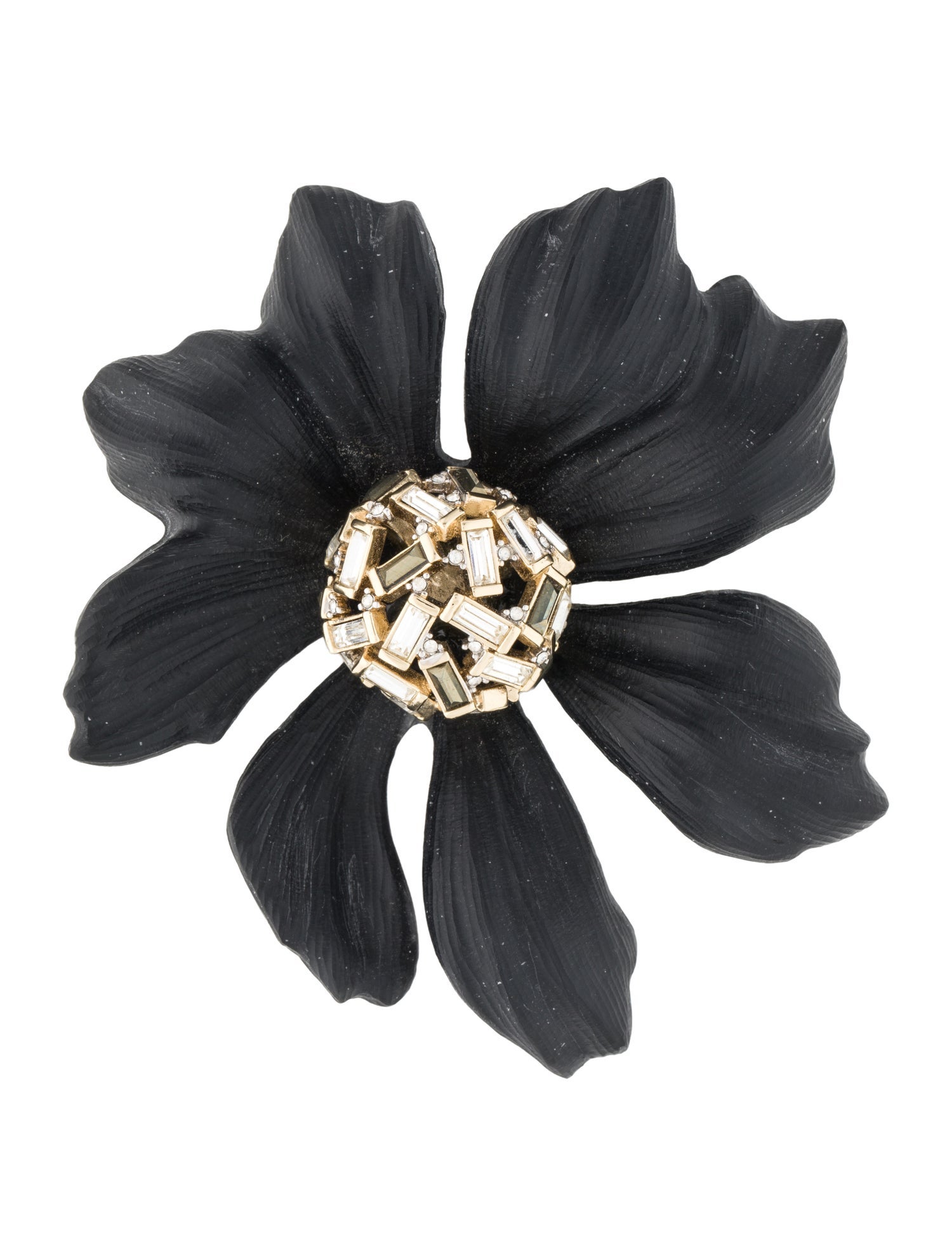 Alexis Bittar Lucite & Crystal Baguette Cluster Flower Pin
