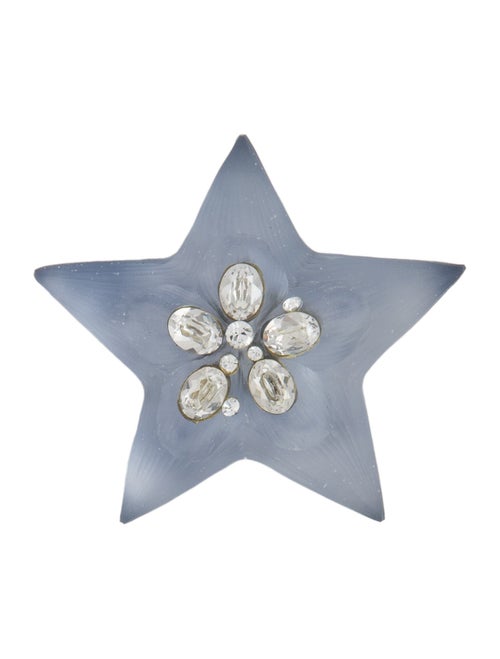 Alexis Bittar Crystal & Star Lucite Brooch Pin