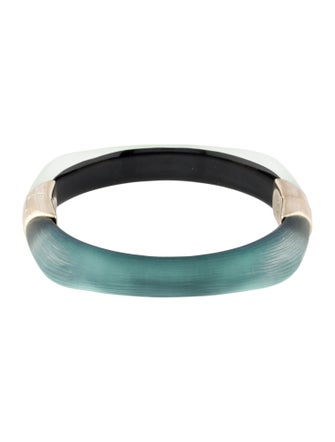Alexis Bittar Two-Tone Hinged Bangle Bracelet