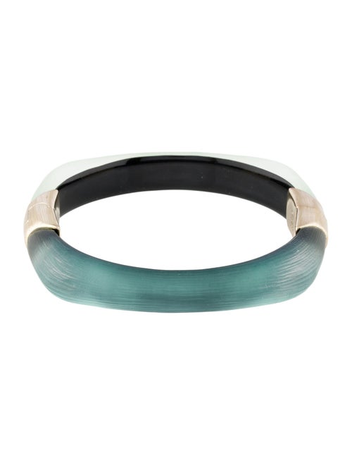 Alexis Bittar Two-Tone Hinged Bangle Bracelet