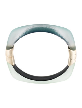 Alexis Bittar Two-Tone Hinged Bangle Bracelet