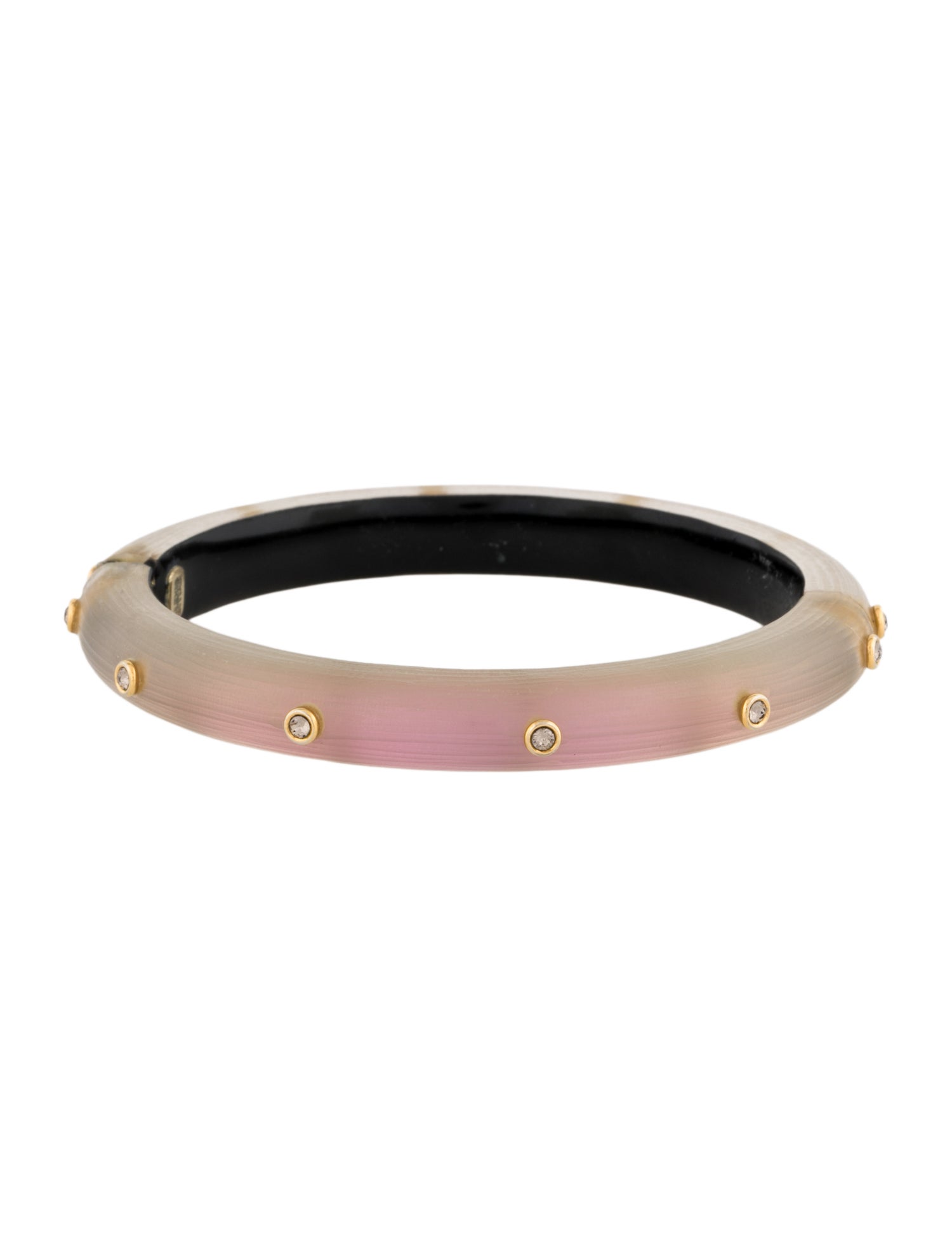 Alexis Bittar Crystal Studded Lucite Hinge Bracelet