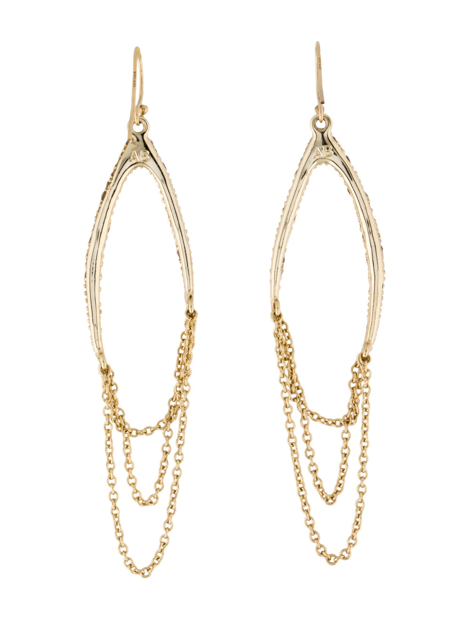 Alexis Bittar Miss Havisham Crystal Chain Drop Earrings