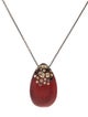 Alexis Bittar Lucite & Crystal Pendant Necklace