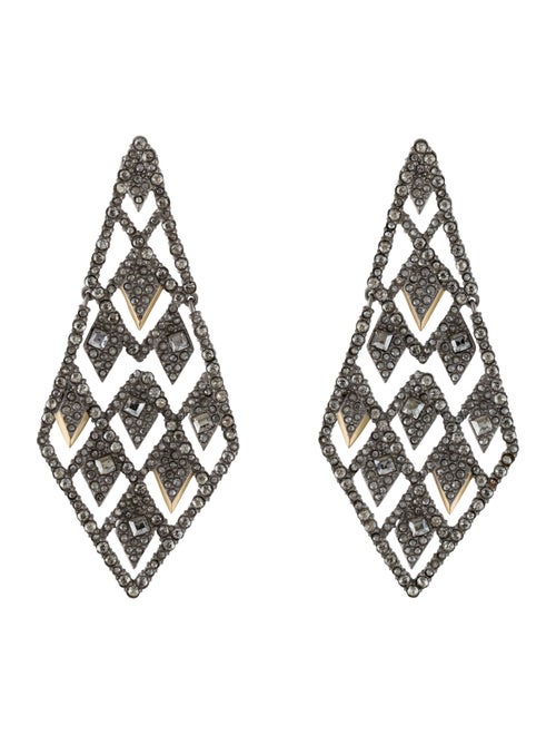 Alexis Bittar Spiked Lattice Dangling Drop Earrings