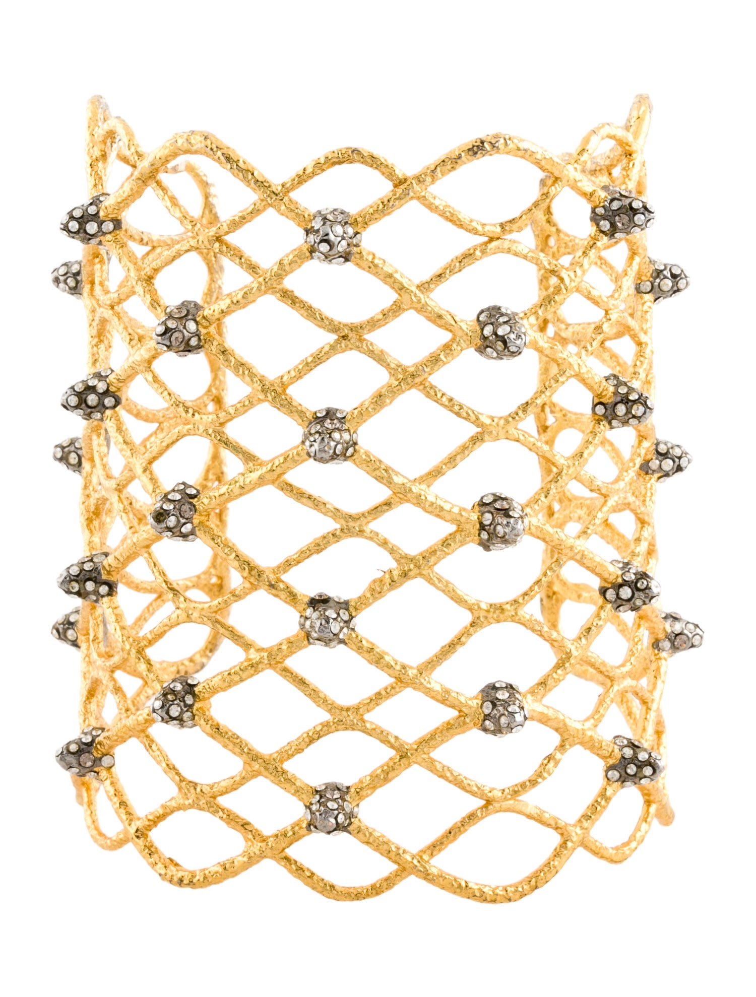 Alexis Bittar Crystal Pave Spiked Cuff Bracelet
