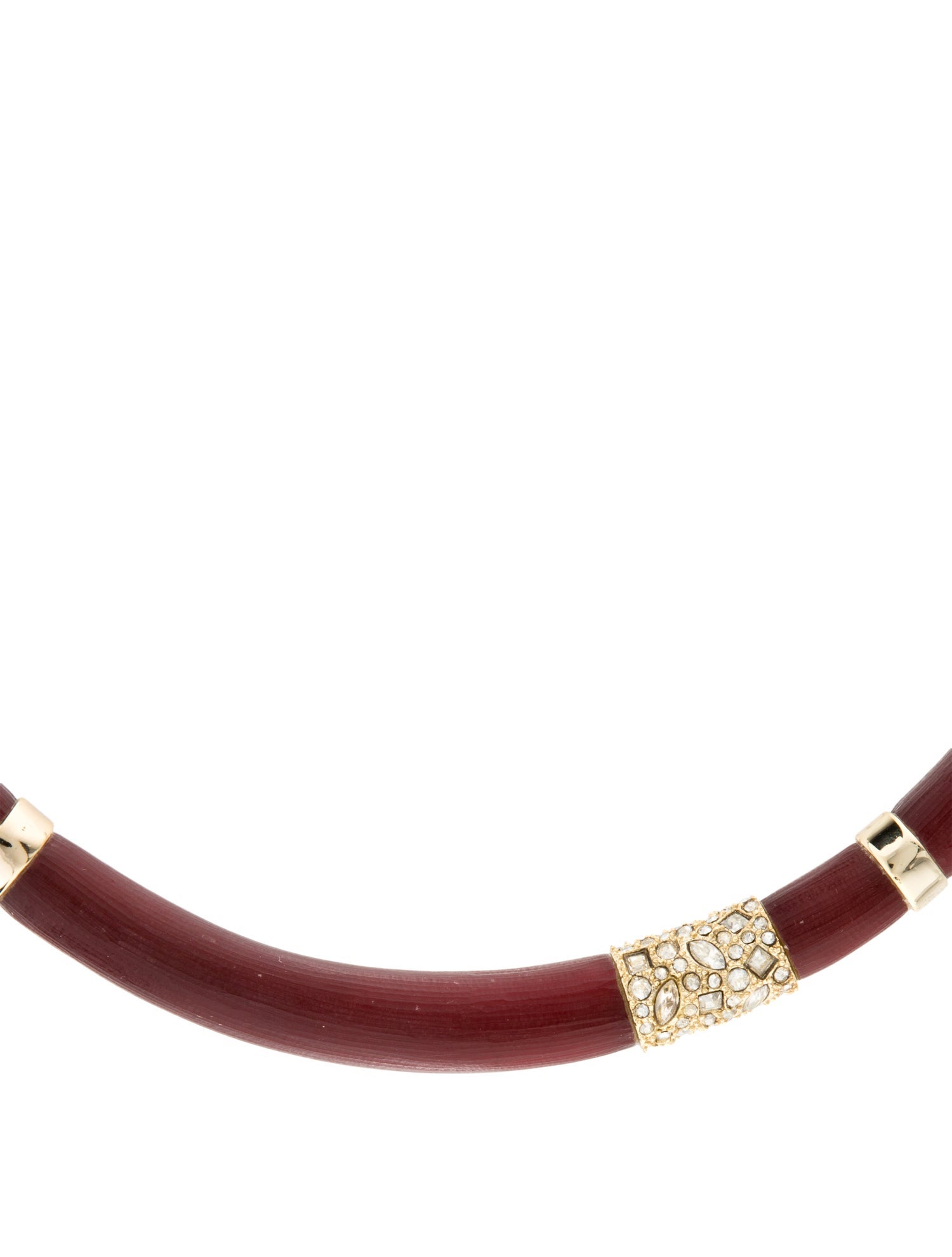 Alexis Bittar Lucite & Crystal Encrusted Collar Necklace