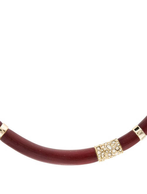 Alexis Bittar Lucite & Crystal Encrusted Collar Necklace