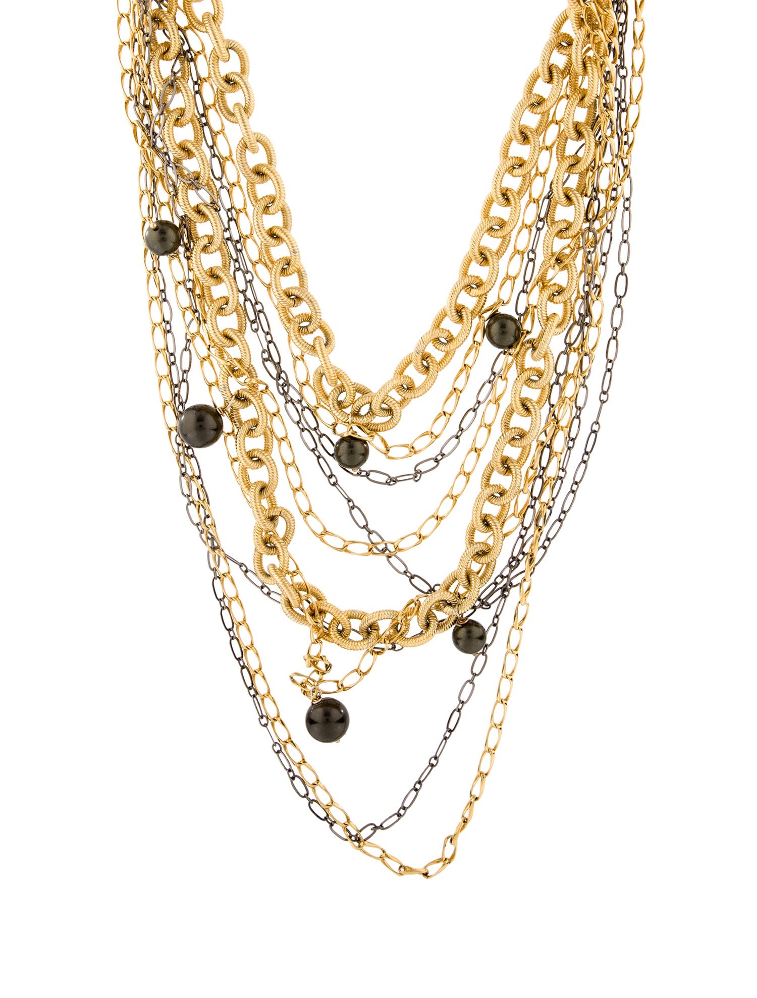Alexis Bittar Faux Pearl, Lucite & Crystal Multi-Strand Collar Necklace