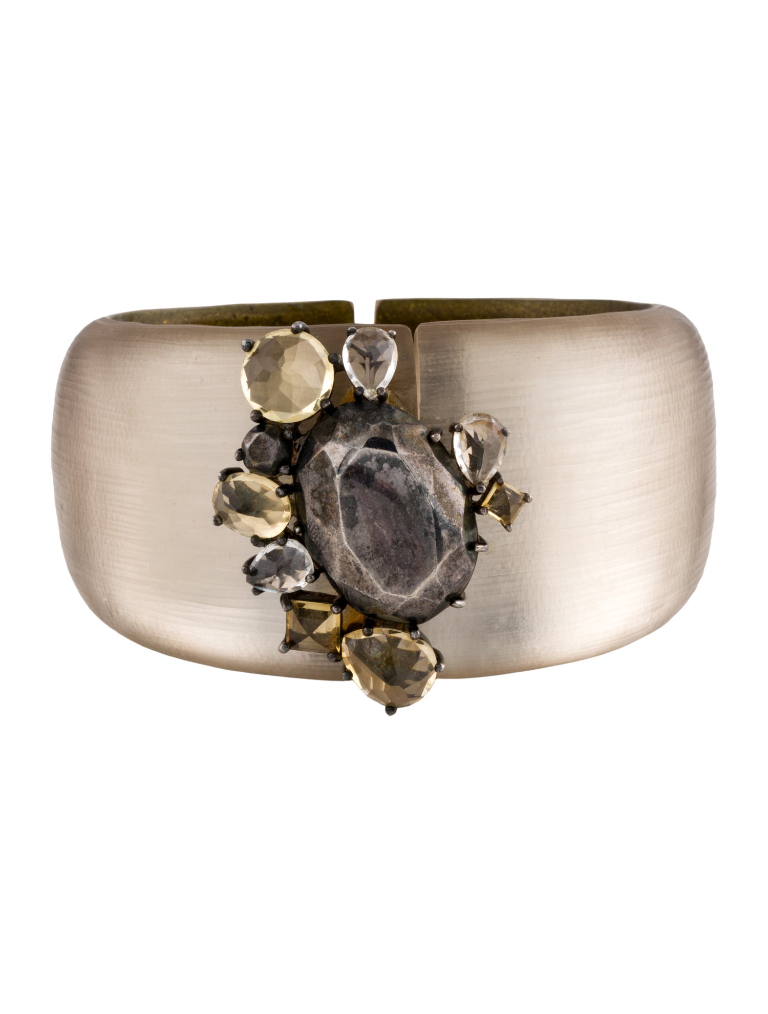 Alexis Bittar Crystal & Lucite Hinge Bracelet