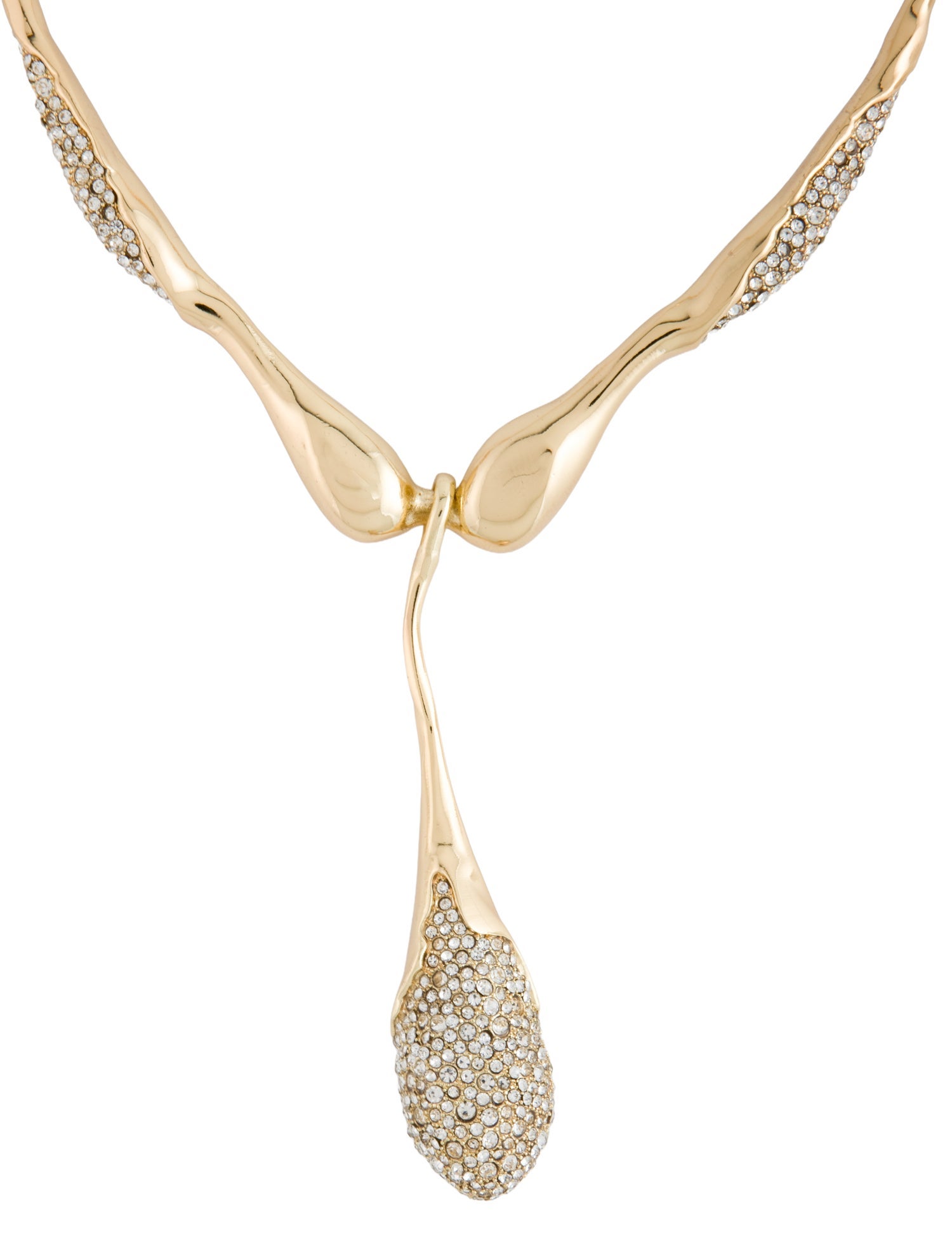 Alexis Bittar Solanales Crystal Teardrop Collar Necklace