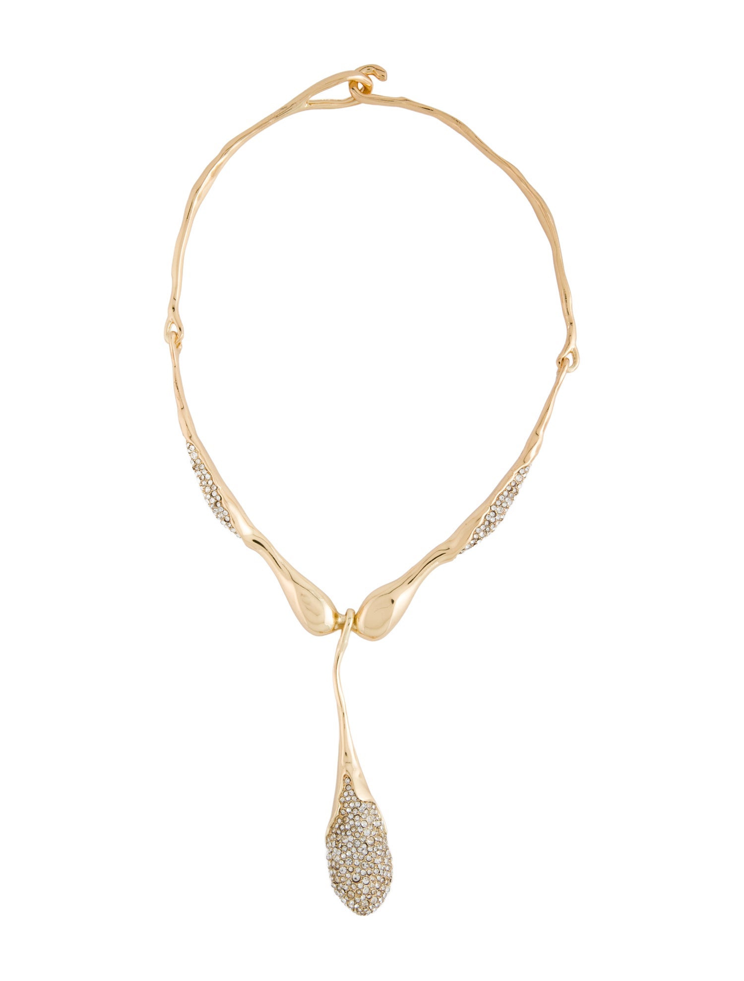 Alexis Bittar Solanales Crystal Teardrop Collar Necklace