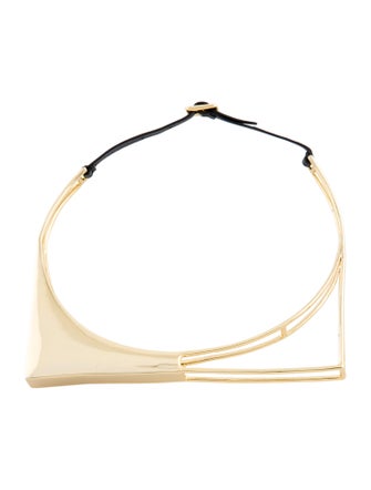 Alexis Bittar Liquid Gold Architectural Choker Necklace