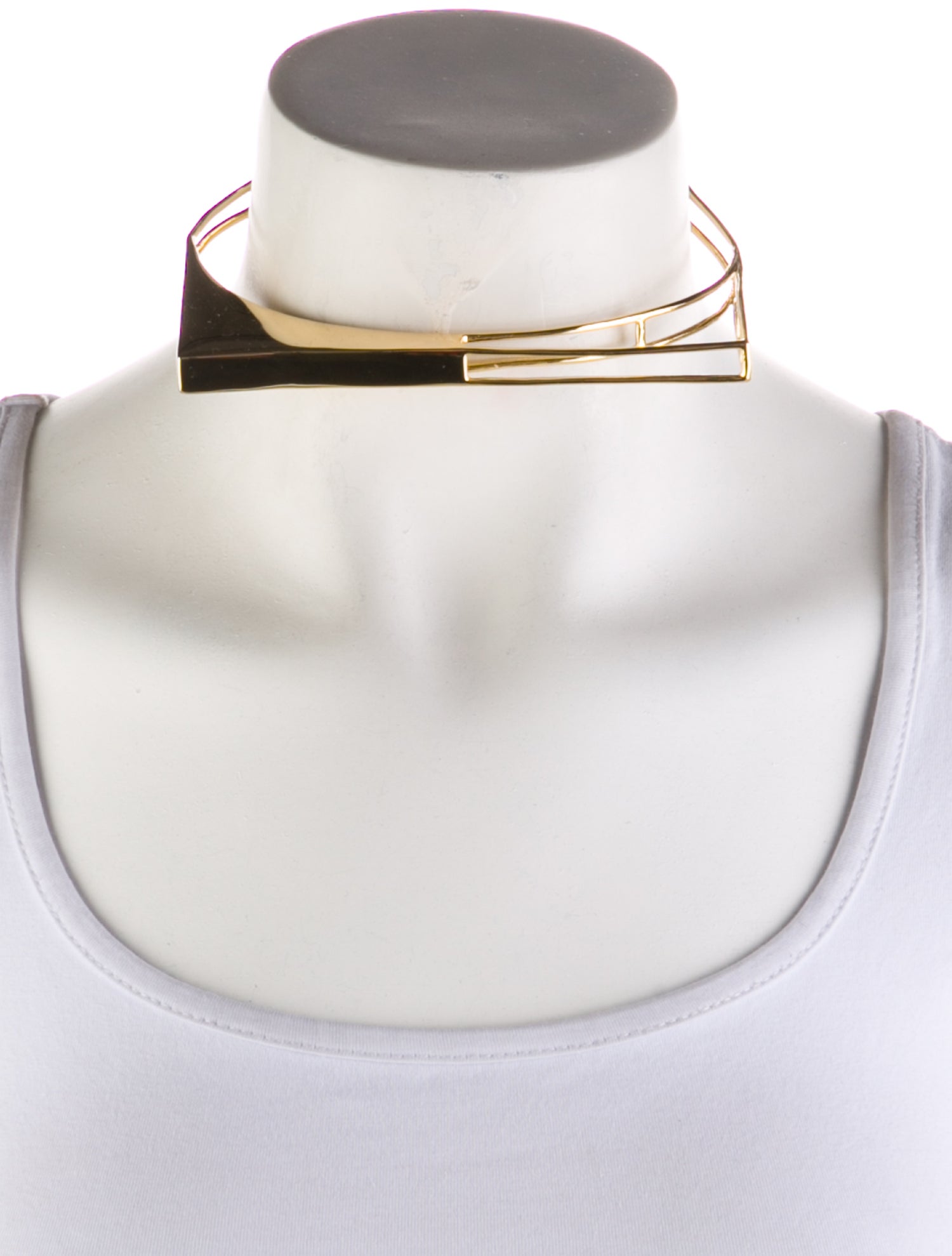 Alexis Bittar Liquid Gold Architectural Choker Necklace