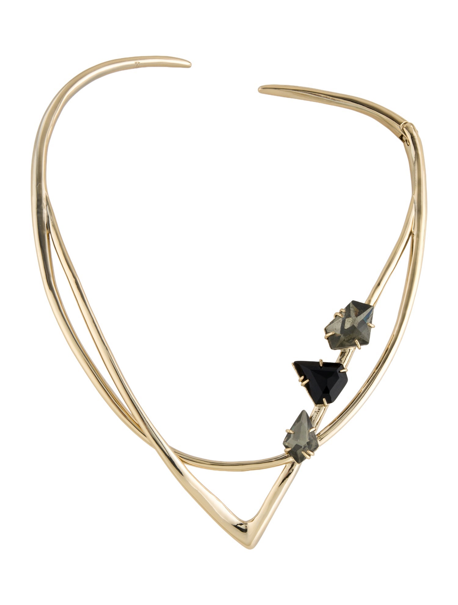 Alexis Bittar Miss Havisham Geometric Hinged Collar Necklace
