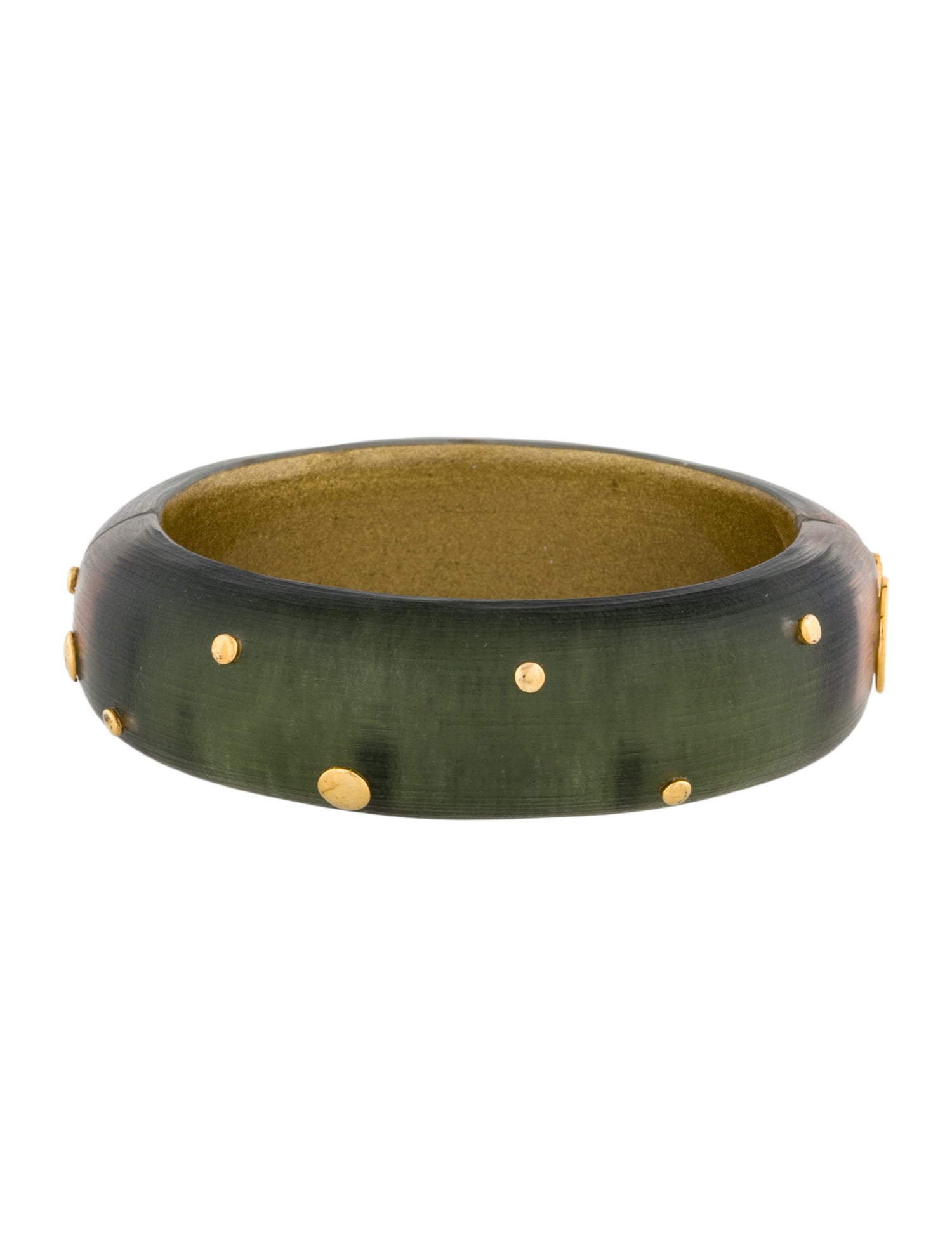 Alexis Bittar Lucite Studded Hinge Bangle Bracelet