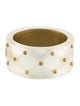 Alexis Bittar Lucite Studded Quilted Hinged Bangle Bracelet