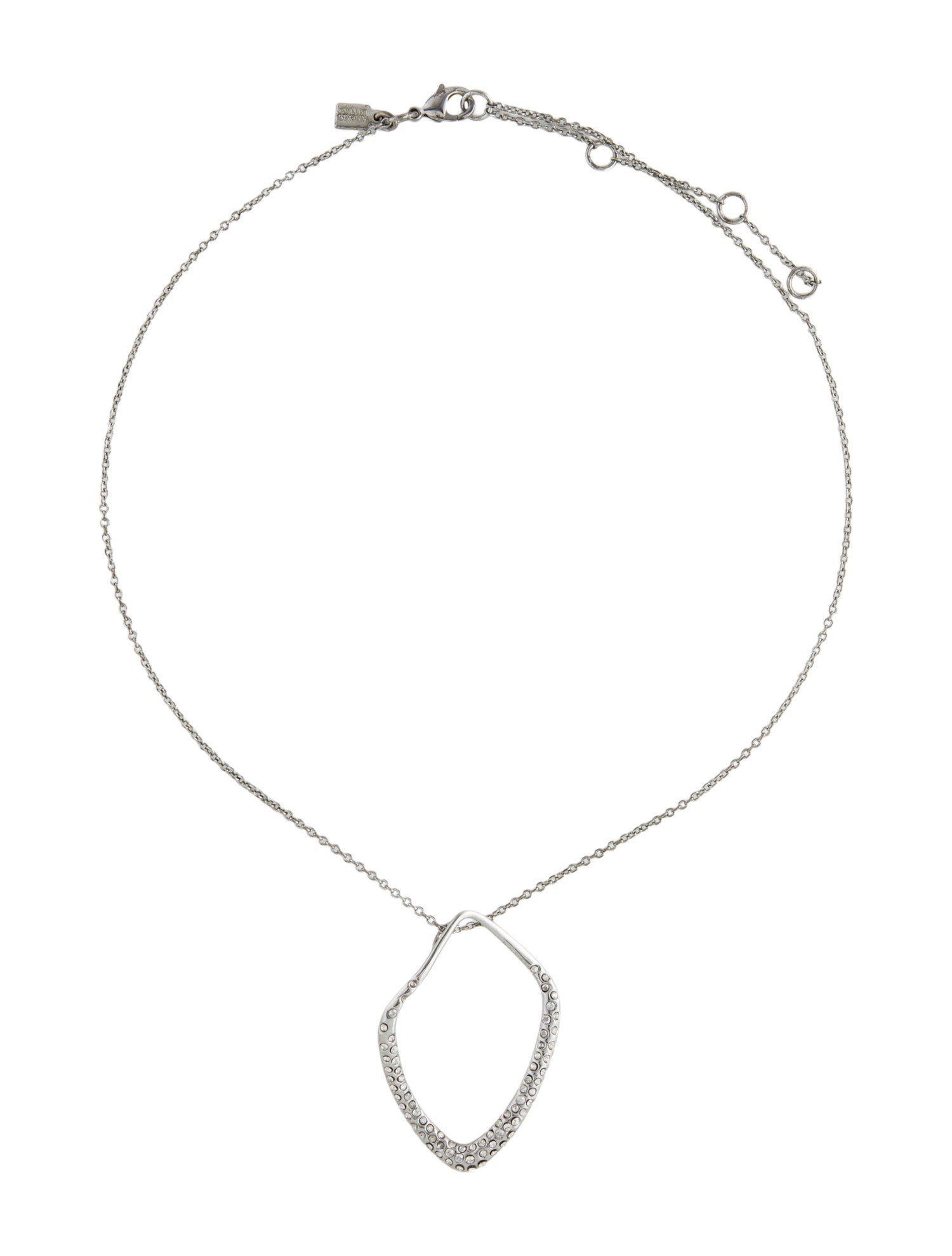 Alexis Bittar Crystal Encrusted Wavy Pendant Necklace
