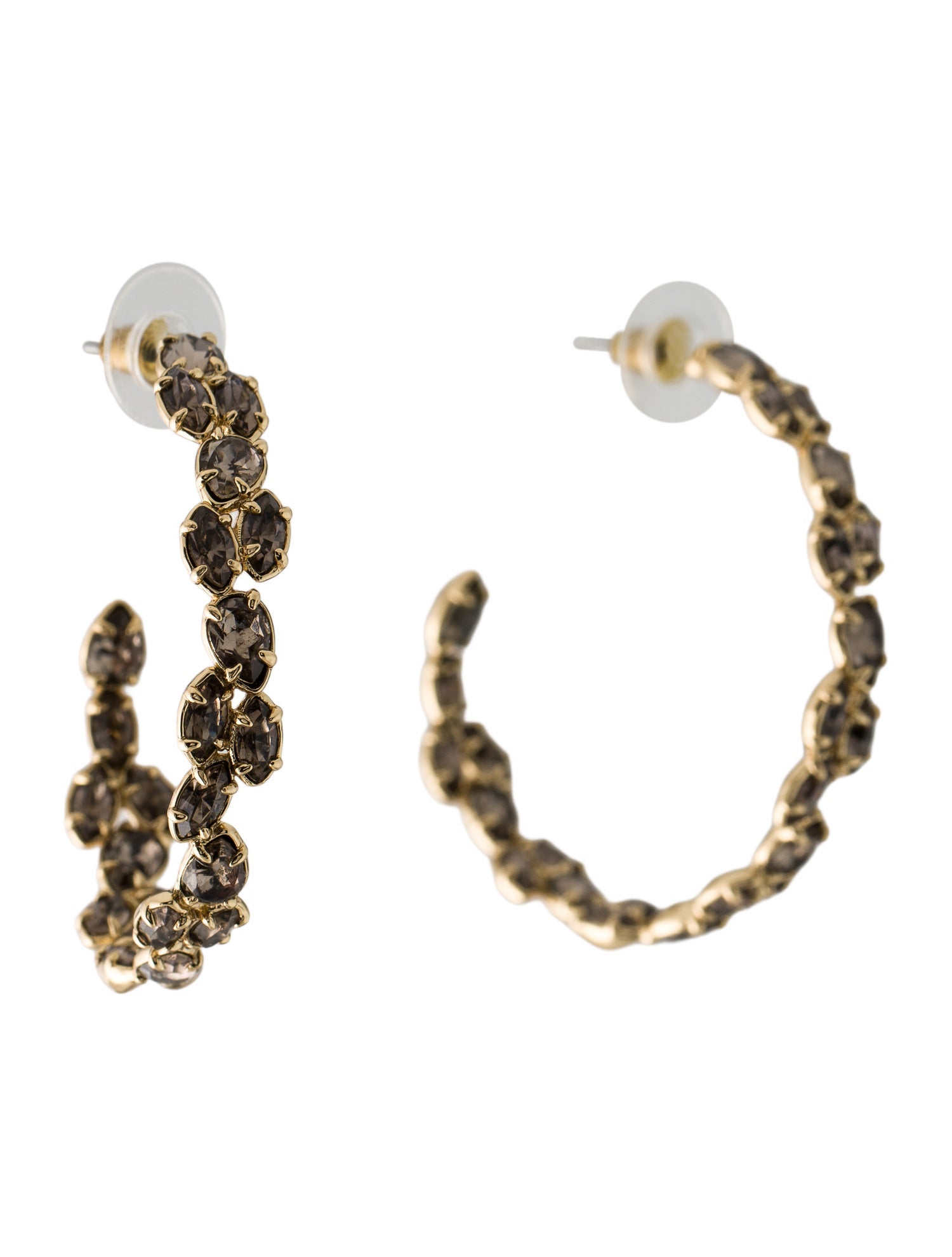 Alexis Bittar Crystal Inside-Out Hoop Earrings