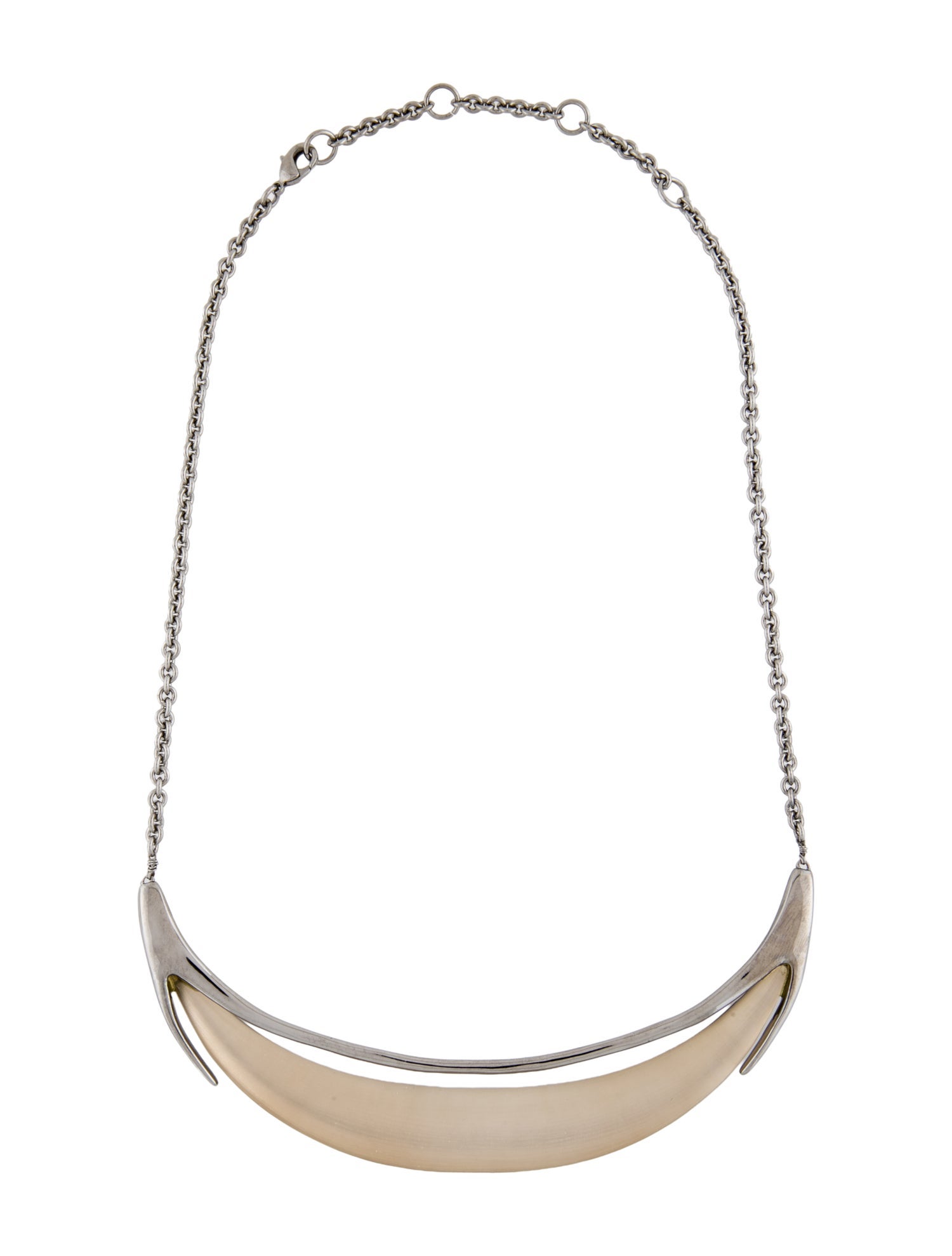 Alexis Bittar Lucite Large Crescent Pendant Necklace