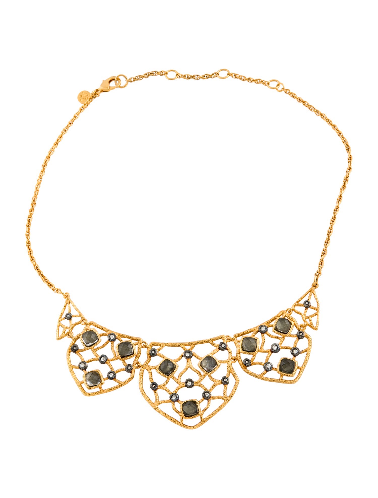 Alexis Bittar Crystal & Stone Collar Necklace
