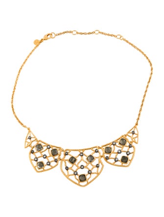 Alexis Bittar Crystal & Stone Collar Necklace