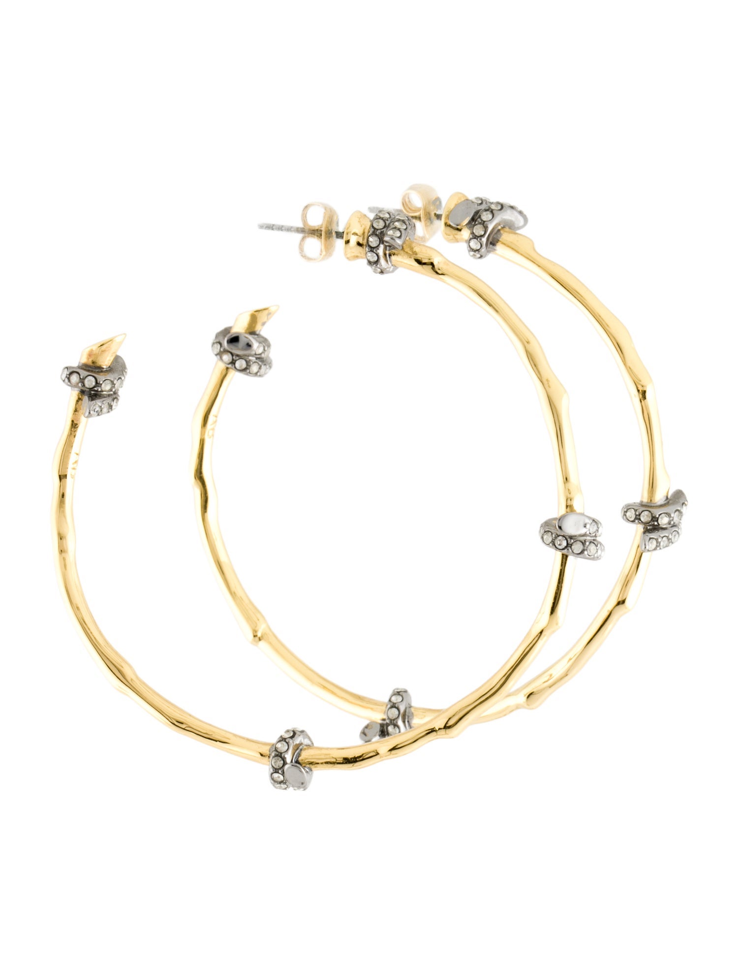 Alexis Bittar Crystal Barbed Wire Hoop Earrings