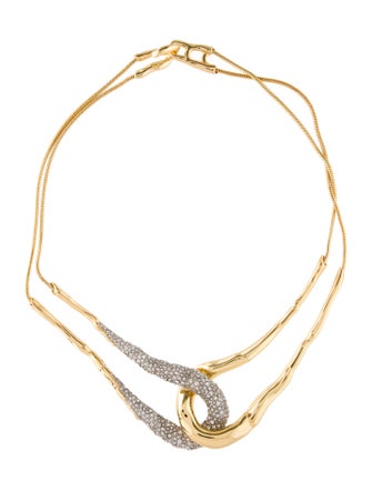 Alexis Bittar Solanales Crystal Interlock Collar Necklace