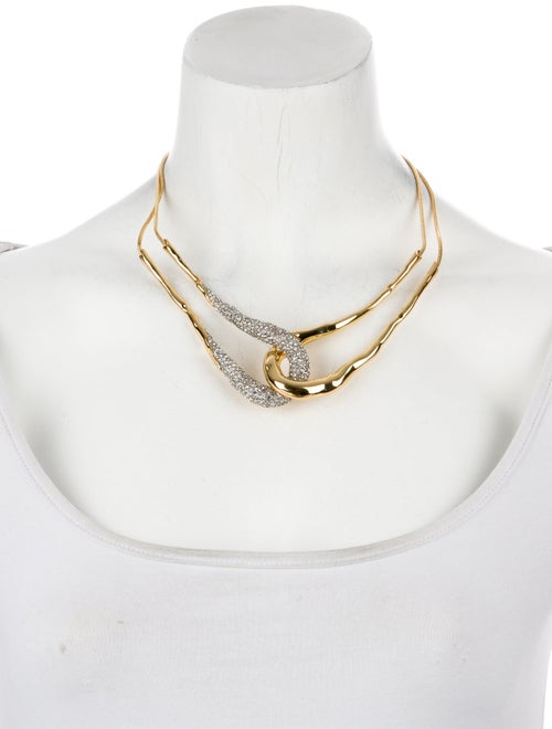 Alexis Bittar Solanales Crystal Interlock Collar Necklace