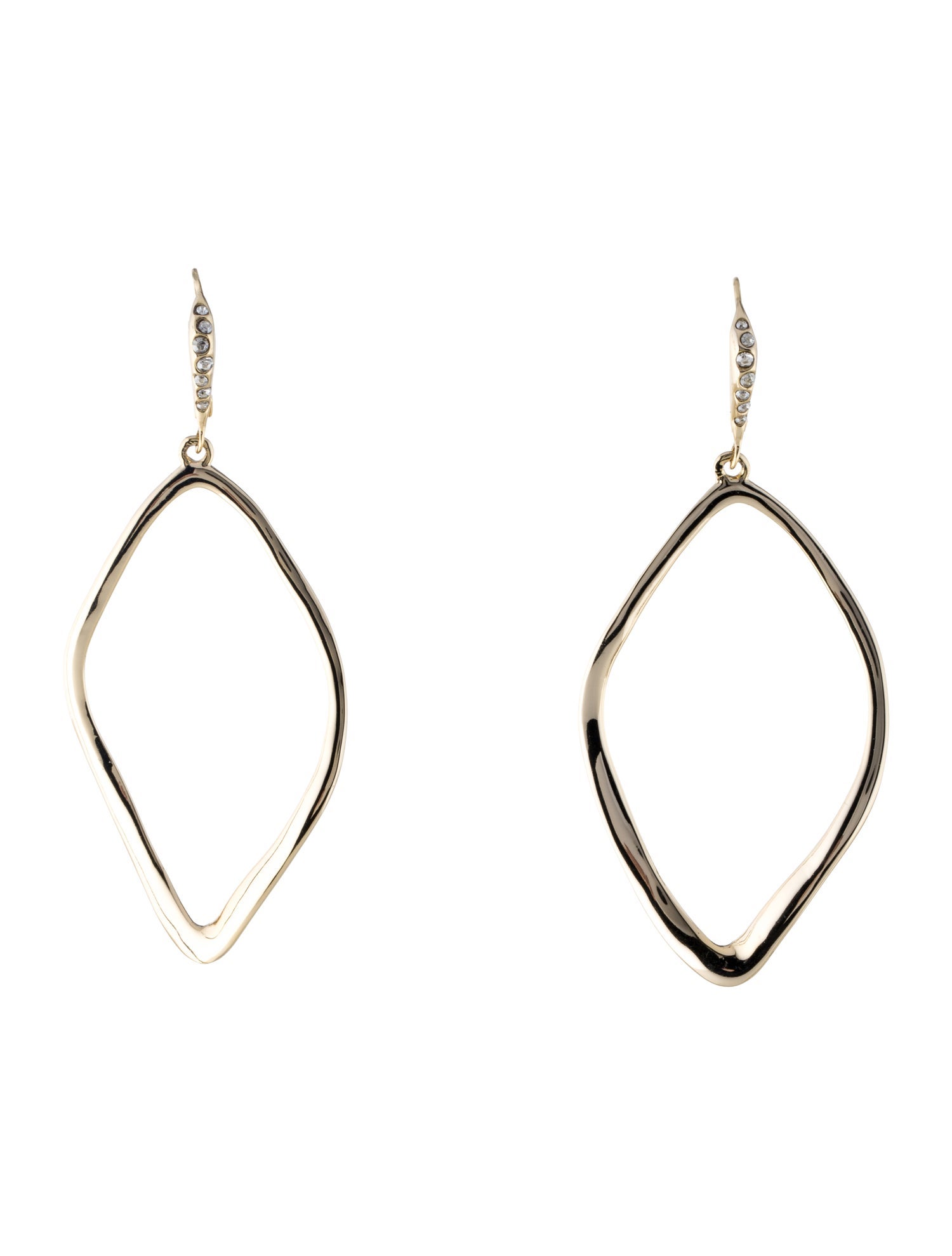 Alexis Bittar Crystal Open Oval Drop Earclips
