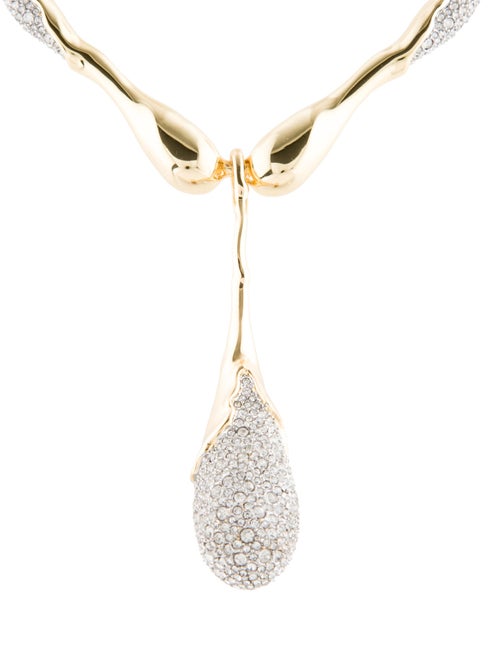 Alexis Bittar Solanales Crystal Teardrop Collar Necklace