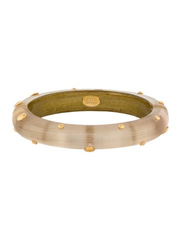 Alexis Bittar Bangle Lucite Studded Hinge Bracelet