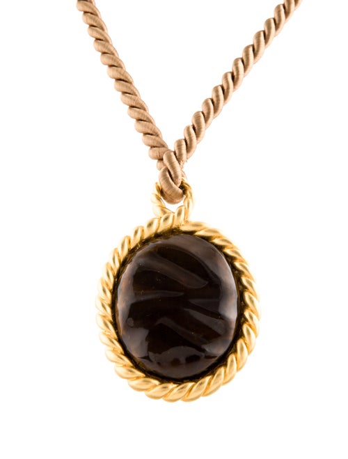 Alexis Bittar Glass Cord Rope Pendant Necklace