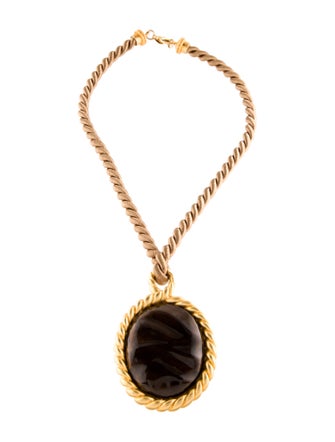 Alexis Bittar Glass Cord Rope Pendant Necklace