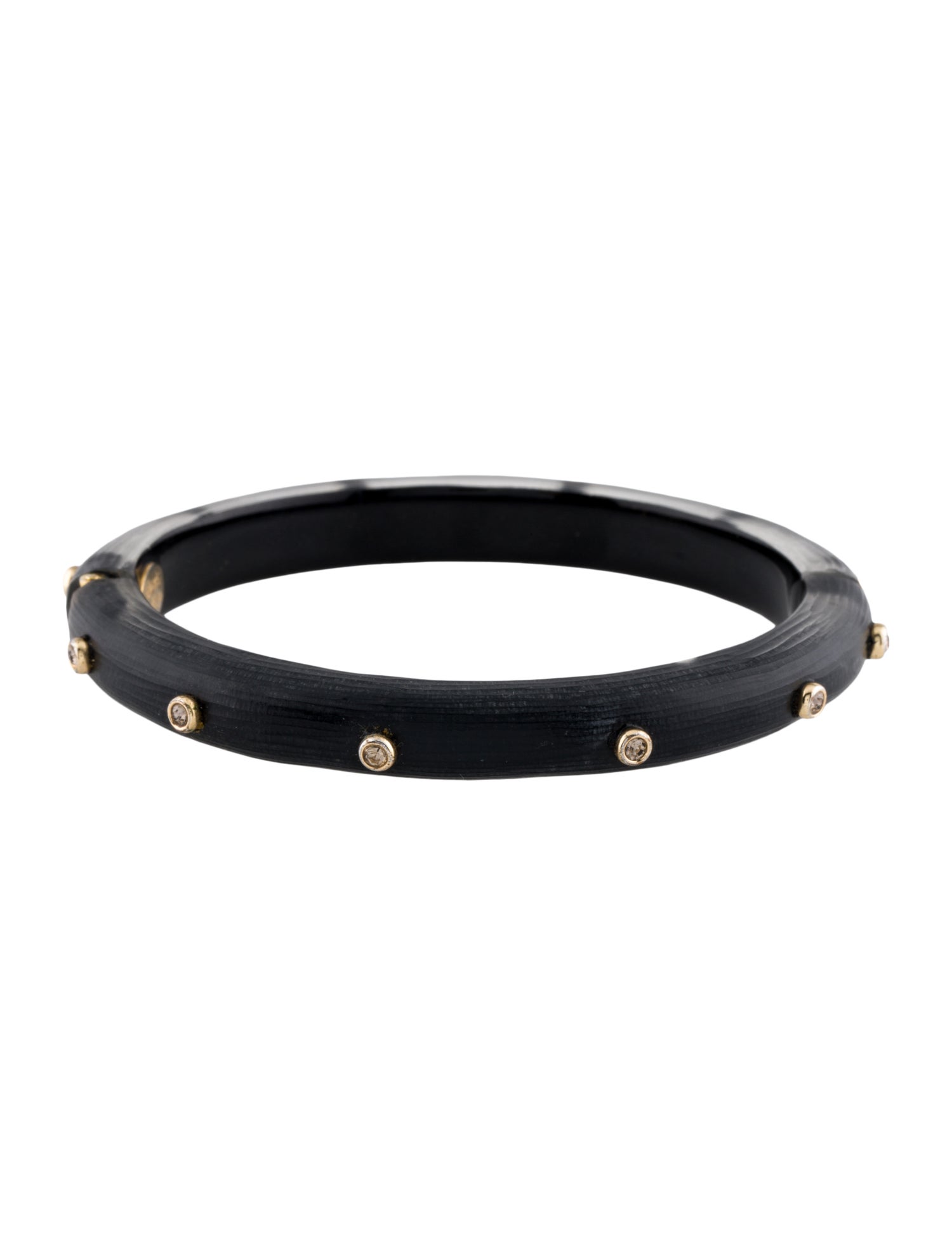 Alexis Bittar Lucite & Crystal Studded Hinged Bangle