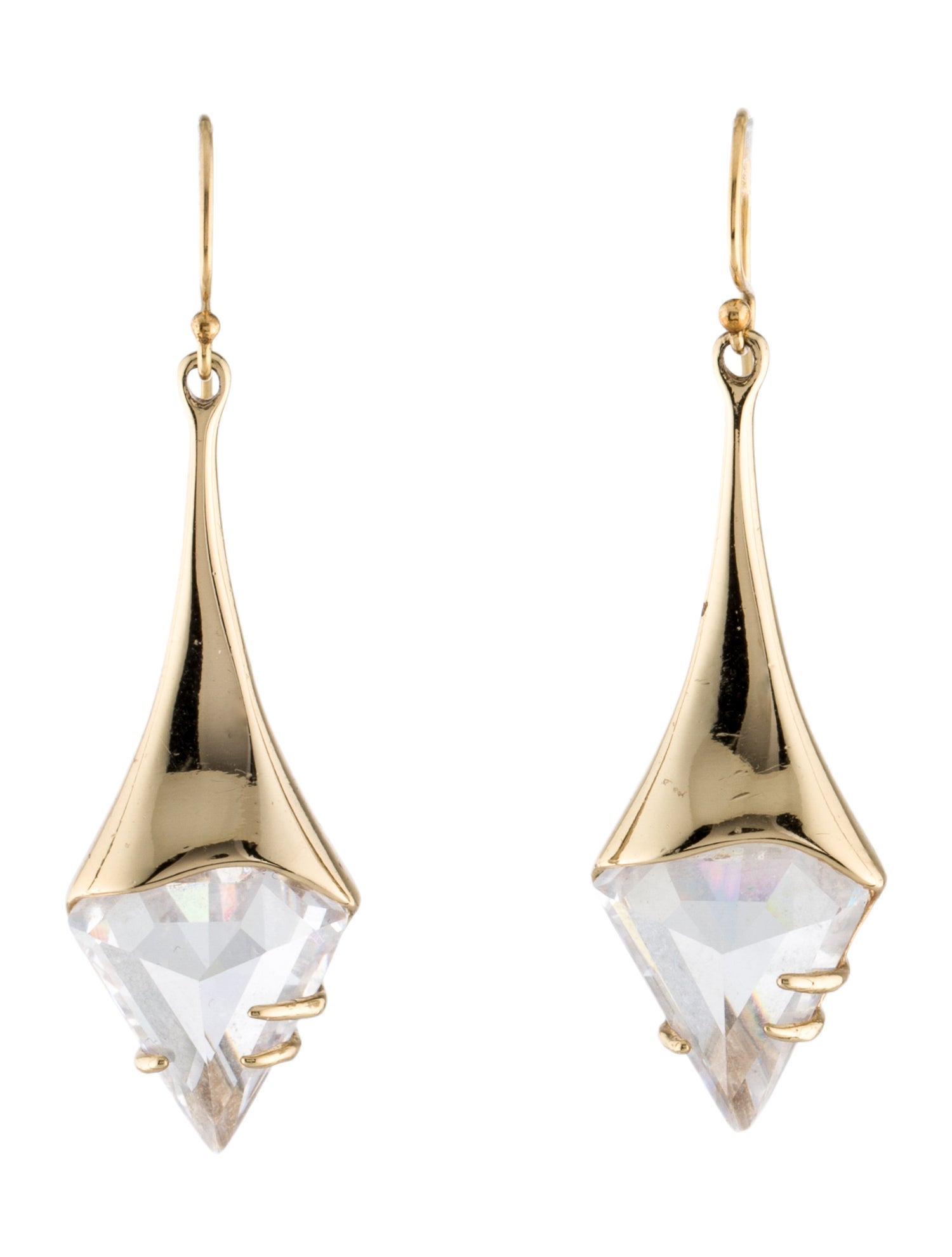 Alexis Bittar Crystal Shield Drop Earrings
