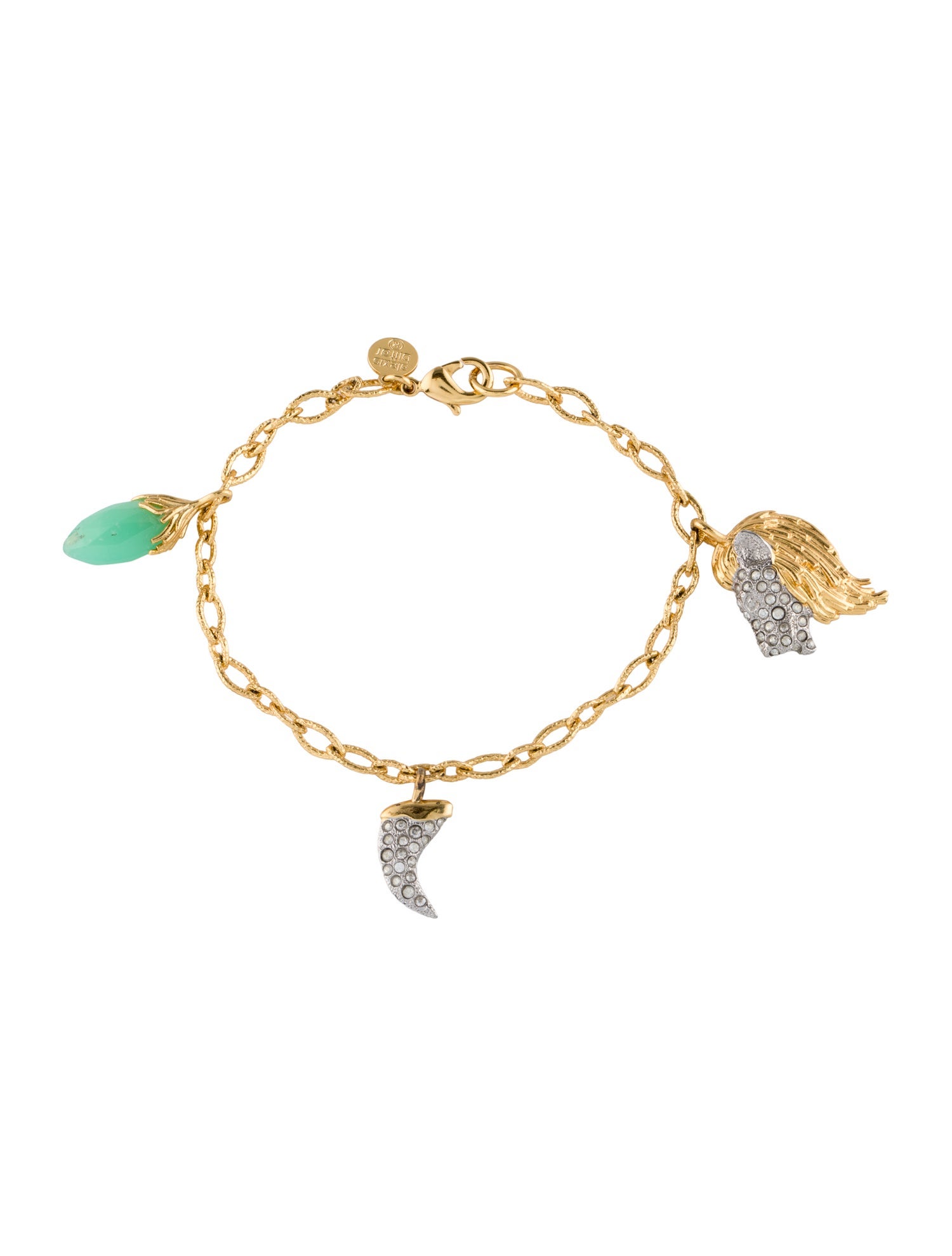 Alexis Bittar Crystal Encrusted Maldivian Charm Bracelet