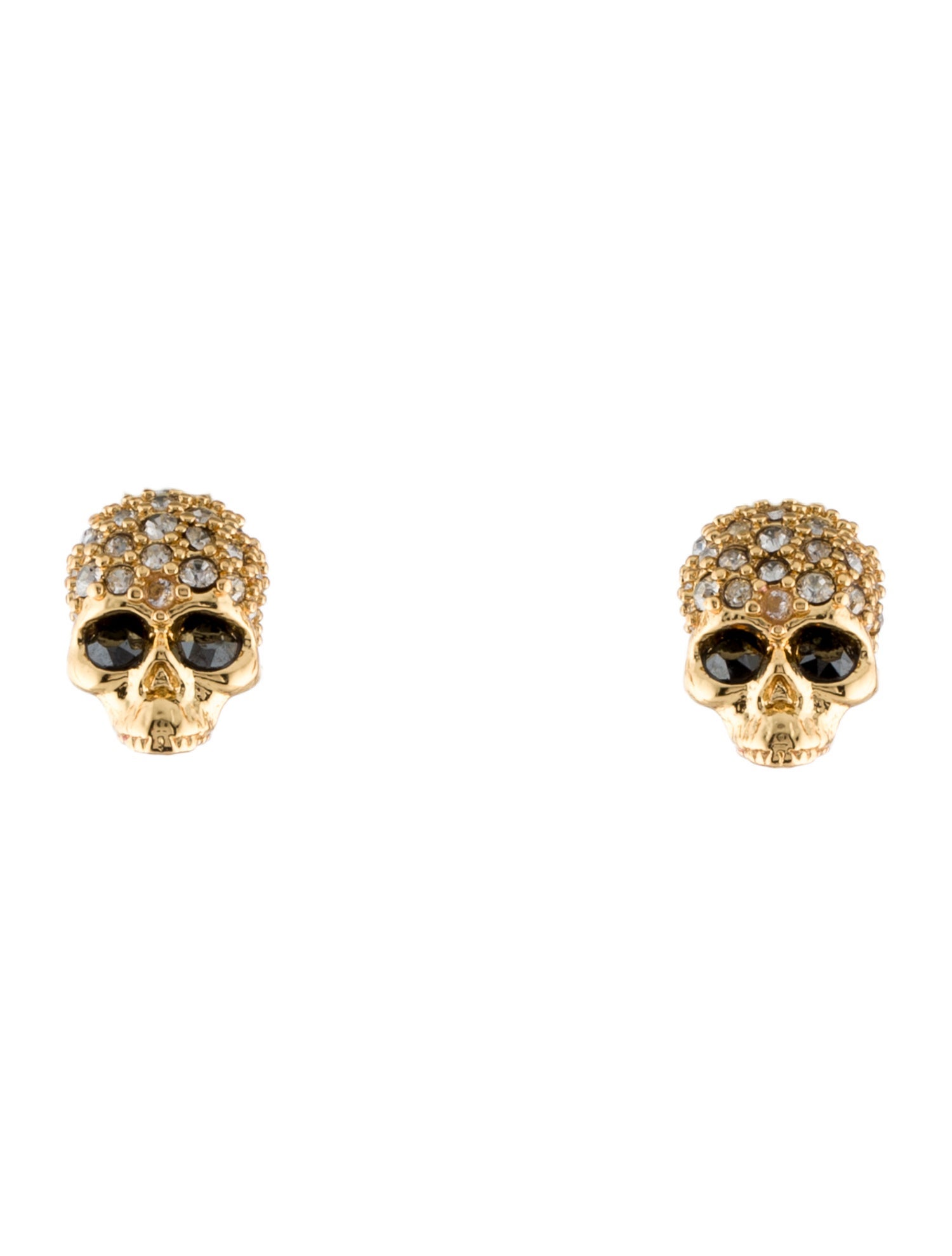 Alexis Bittar Crystal Skull Stud Earrings