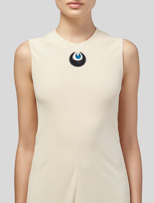 Alexis Bittar Lucite Double Horseshoe Pendant Necklace