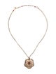 Alexis Bittar Lucite & Crystal Flower Pendant Necklace
