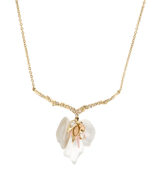Alexis Bittar Archive Desert Jasmine Orchid Pendant Necklace