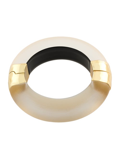 Alexis Bittar Lucite Wide Hinged Bangle Bracelet