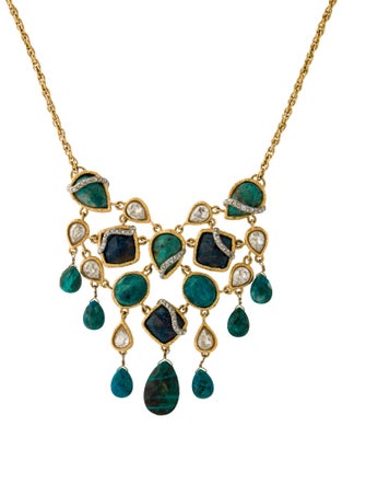 Alexis Bittar Crystal & Multistone Drop Pendant Necklace