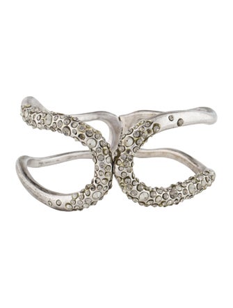 Alexis Bittar Crystal Encrusted Hinged Bracelet