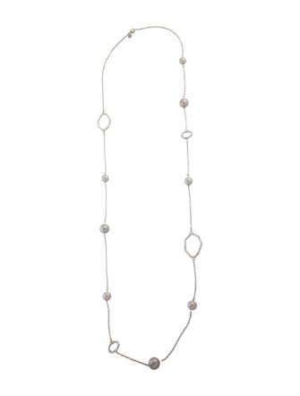 Alexis Bittar Faux Pearl & Crystal Encrusted Station Necklace