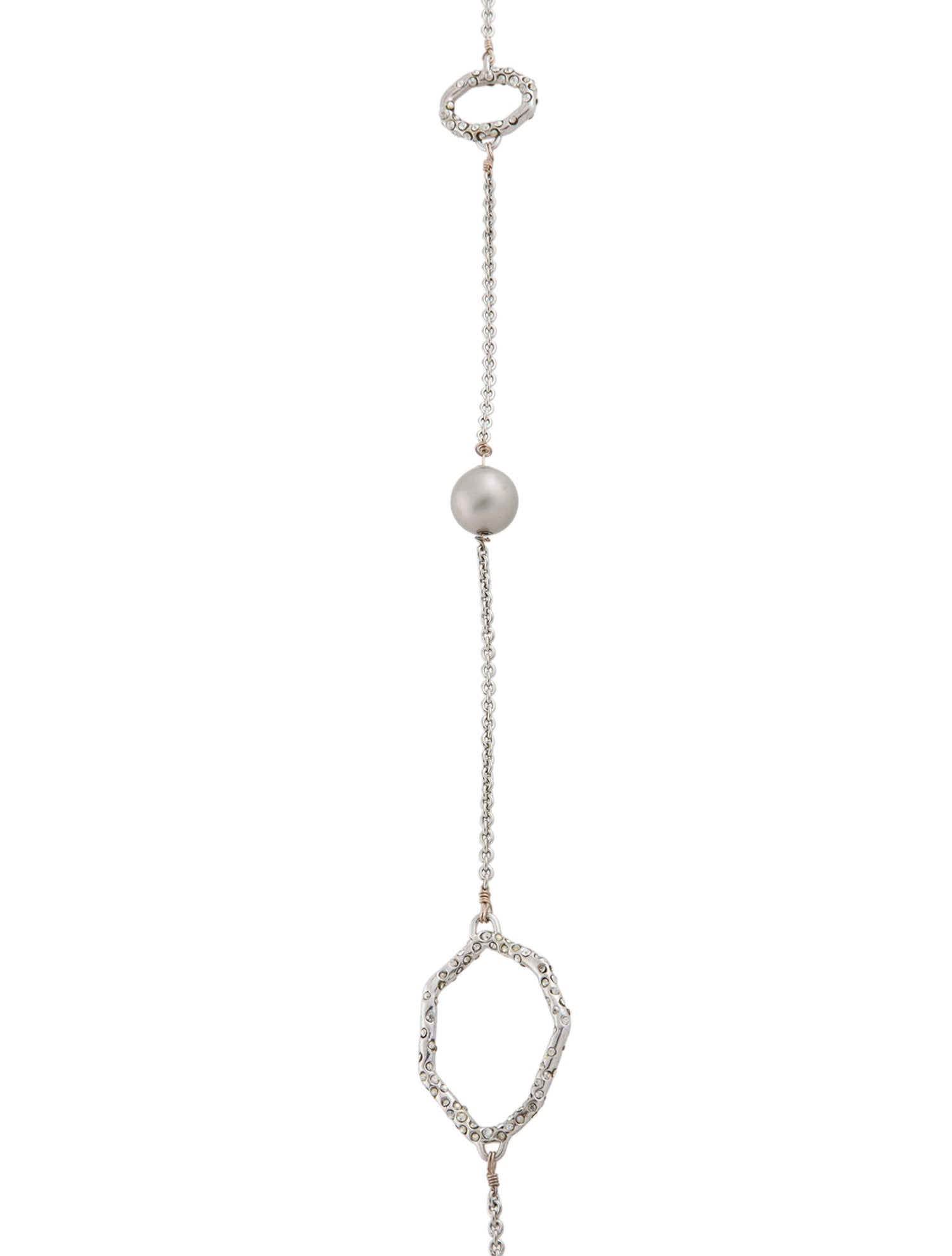 Alexis Bittar Faux Pearl & Crystal Encrusted Station Necklace