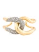 Alexis Bittar Crystal Solanales Interlocked Cuff Bracelet